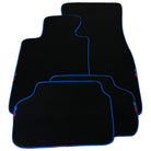 Black Floor Mats For BMW 4 Series F32 | Blue Trim - AutoWin