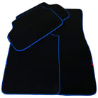 Black Floor Mats For BMW 4 Series F32 | Blue Trim - AutoWin