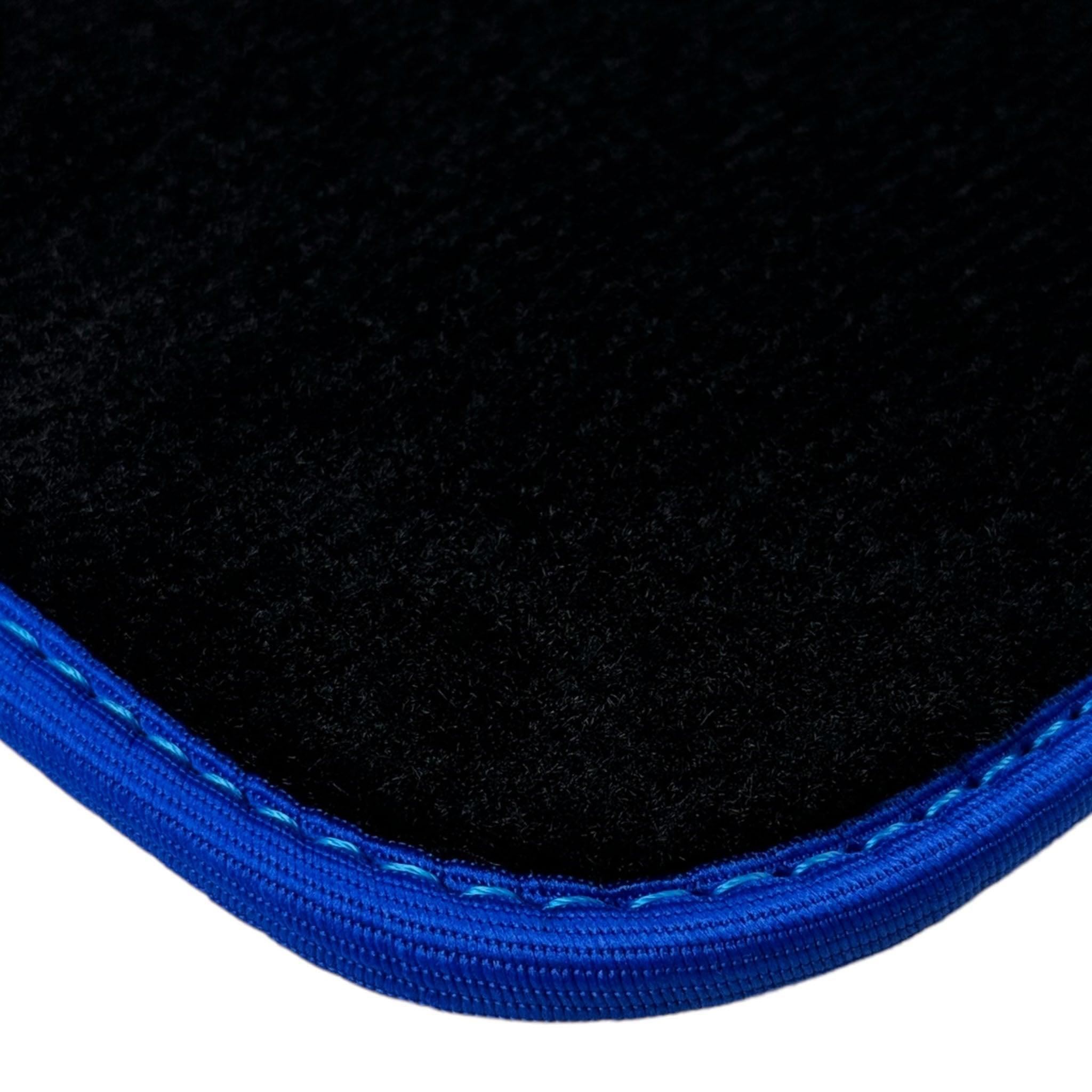 Black Floor Mats For BMW 5 Series F07 Gt | Blue Trim - AutoWin