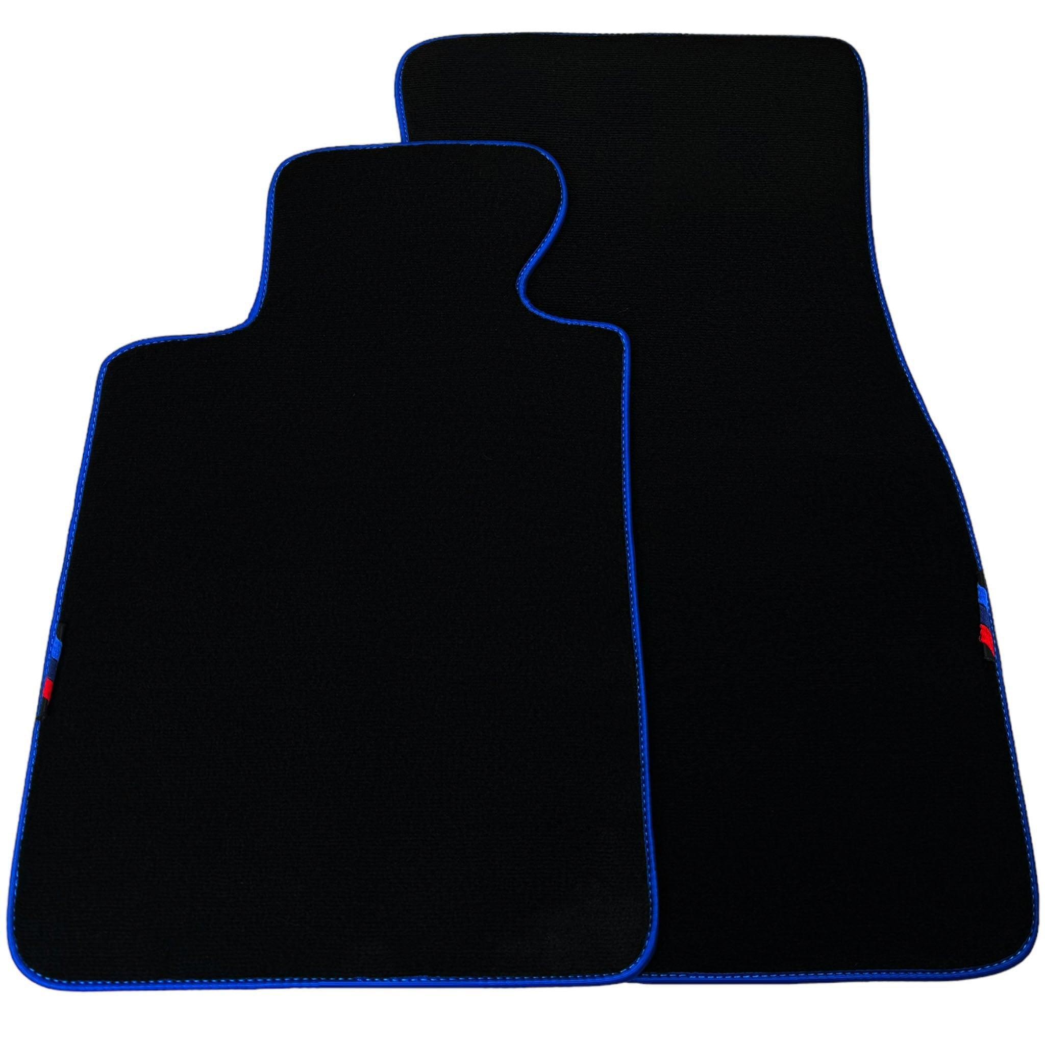 Black Floor Mats For BMW 5 Series F07 Gt | Blue Trim - AutoWin