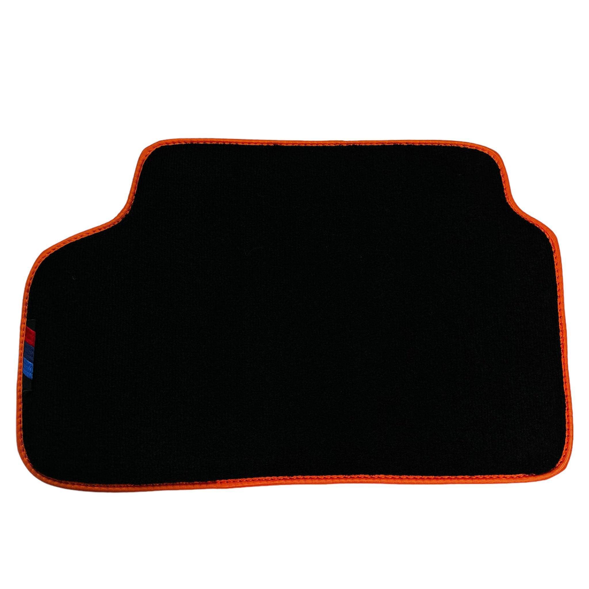 Black Floor Mats For BMW 5 Series F07 Gt | Orange Trim - AutoWin