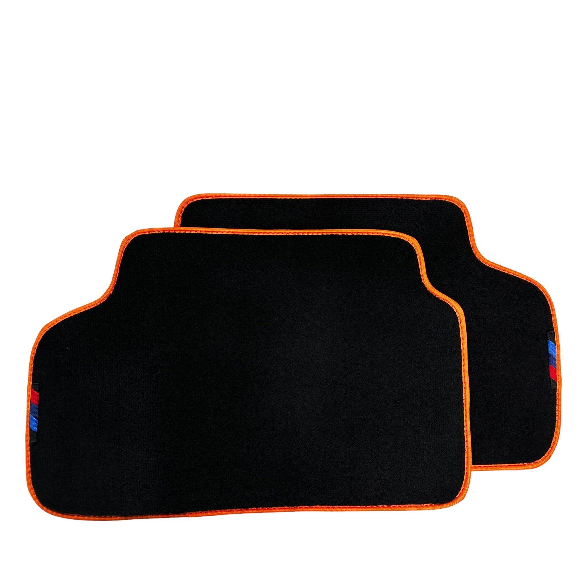 Black Floor Mats For BMW 5 Series F07 Gt | Orange Trim - AutoWin