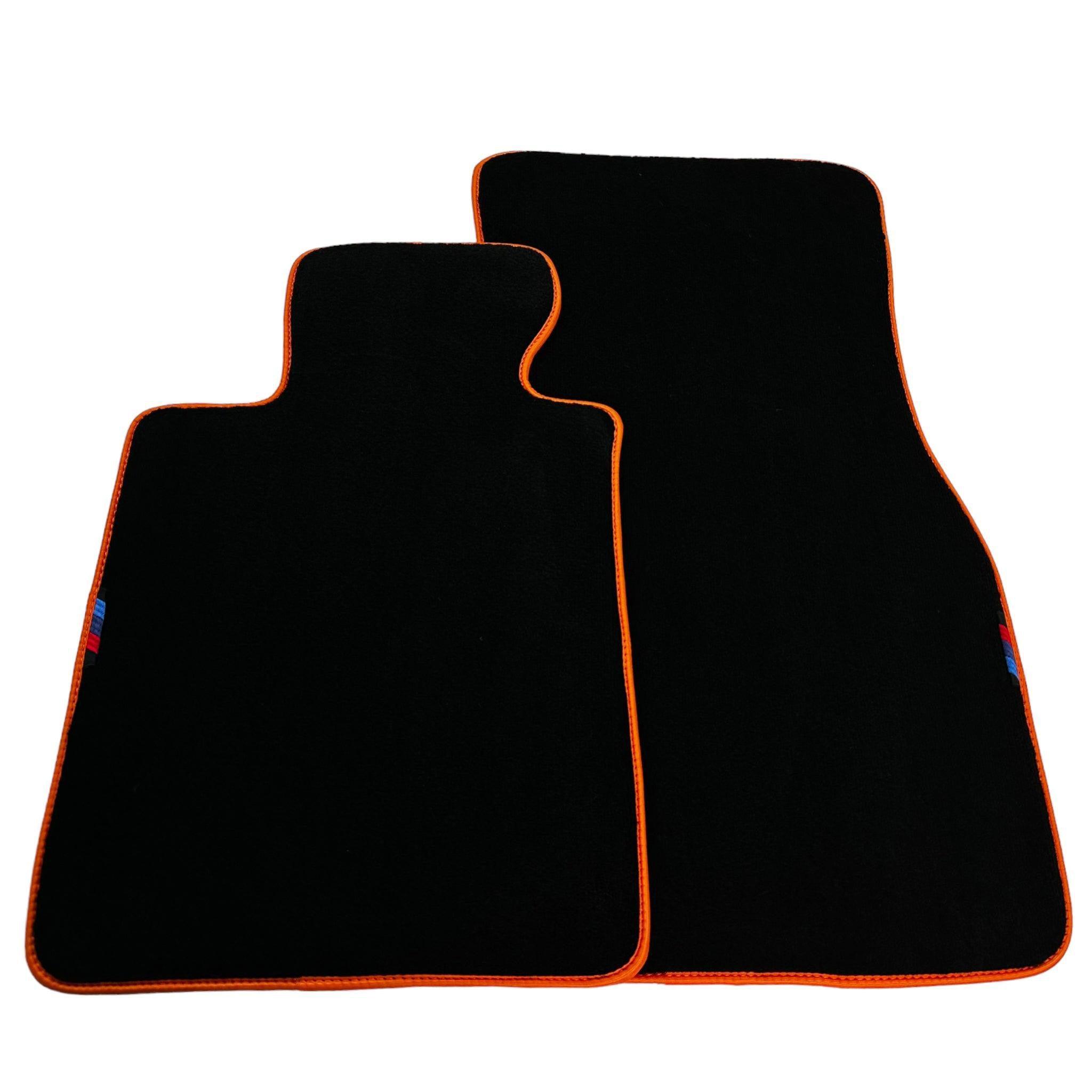 Black Floor Mats For BMW 5 Series F07 Gt | Orange Trim - AutoWin