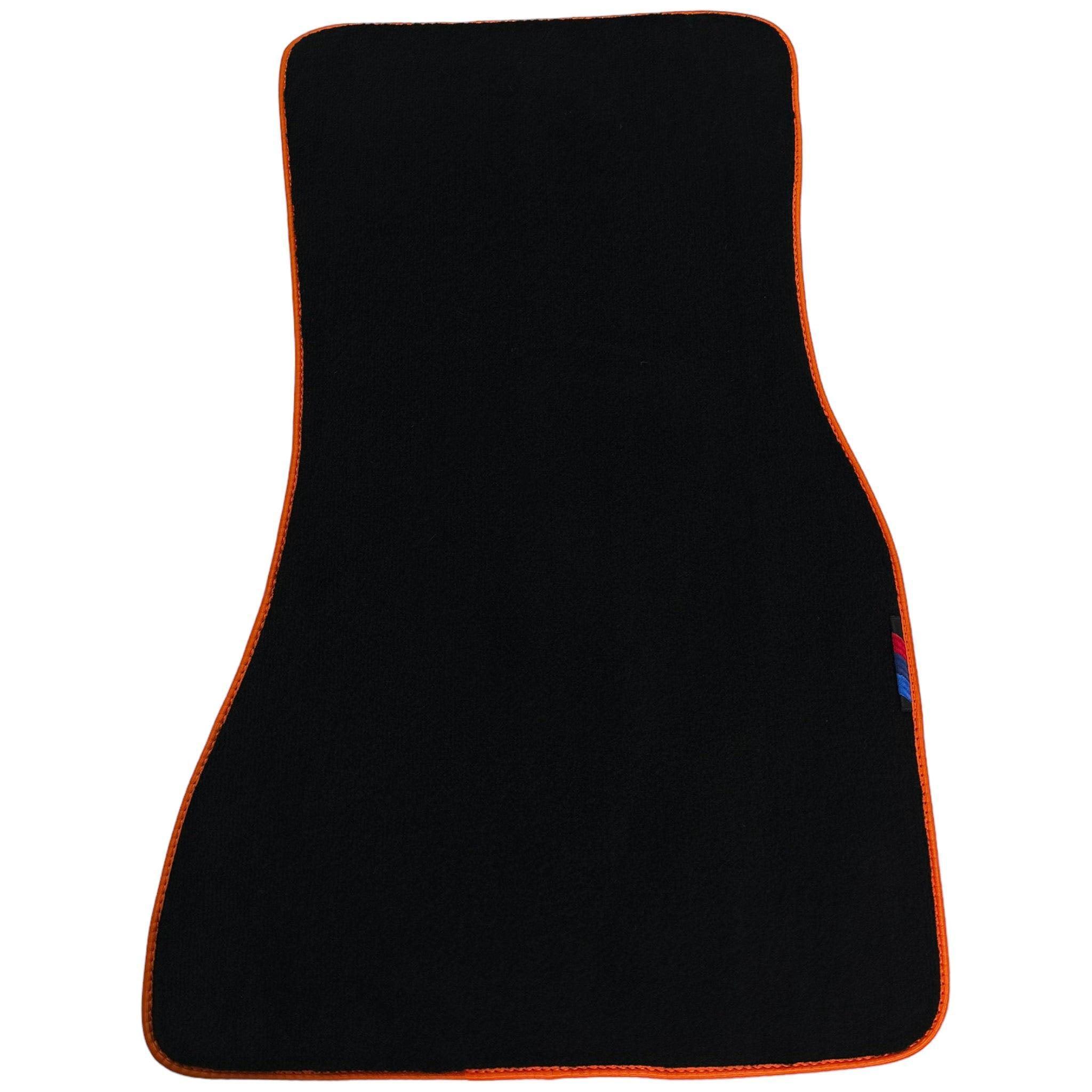 Black Floor Mats For BMW 5 Series F07 Gt | Orange Trim - AutoWin