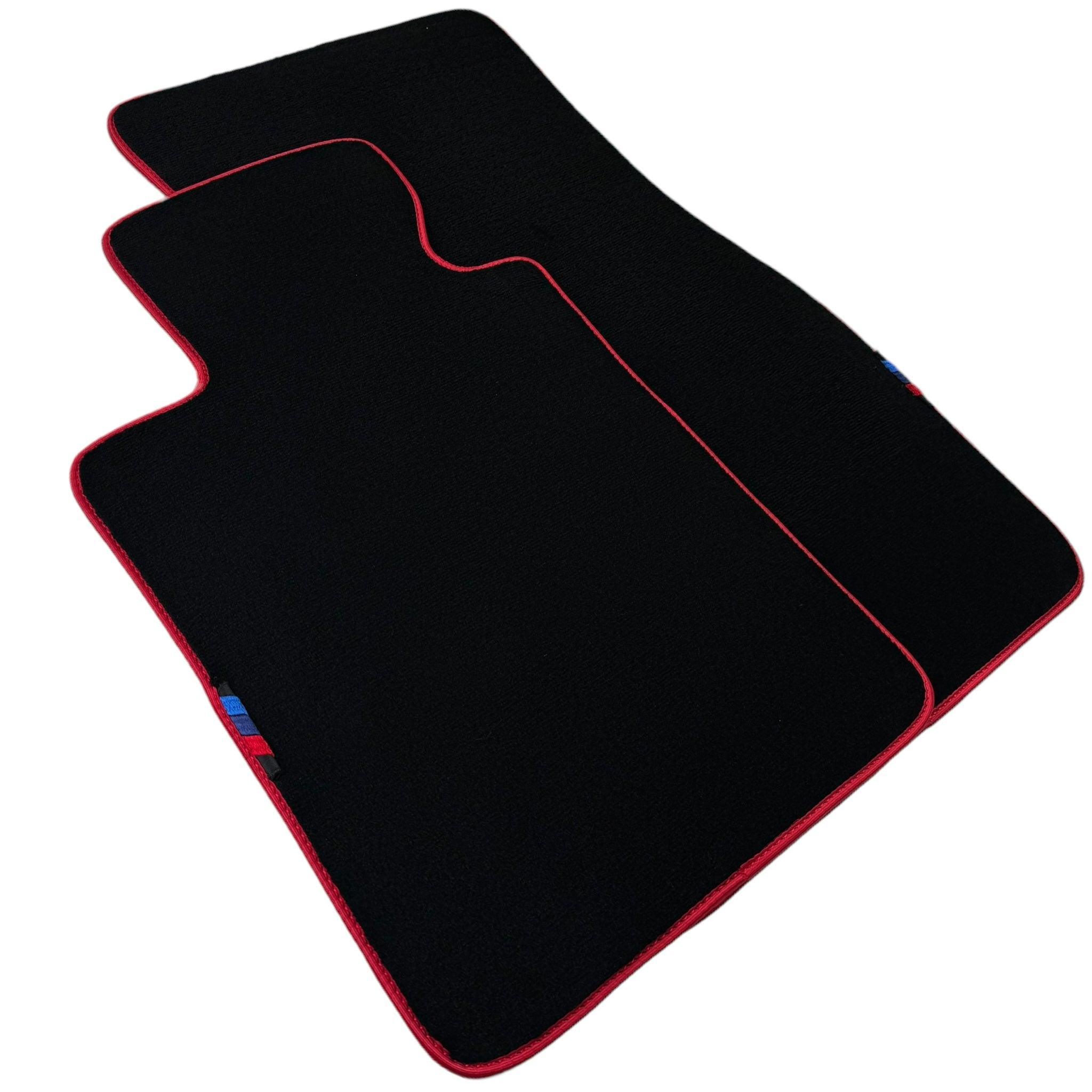 Black Floor Mats For BMW 5 Series F07 Gt | Red Trim - AutoWin