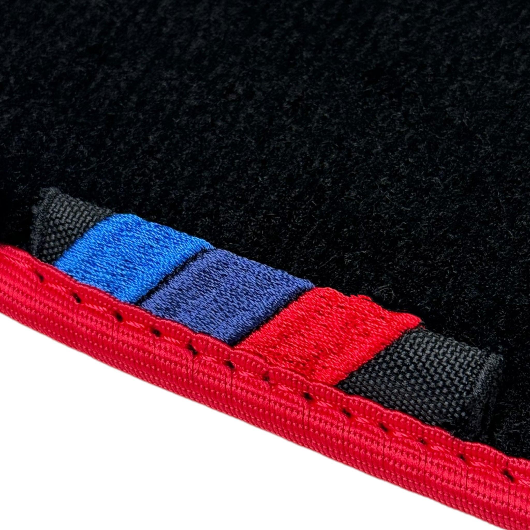 Black Floor Mats For BMW 5 Series F07 Gt | Red Trim - AutoWin