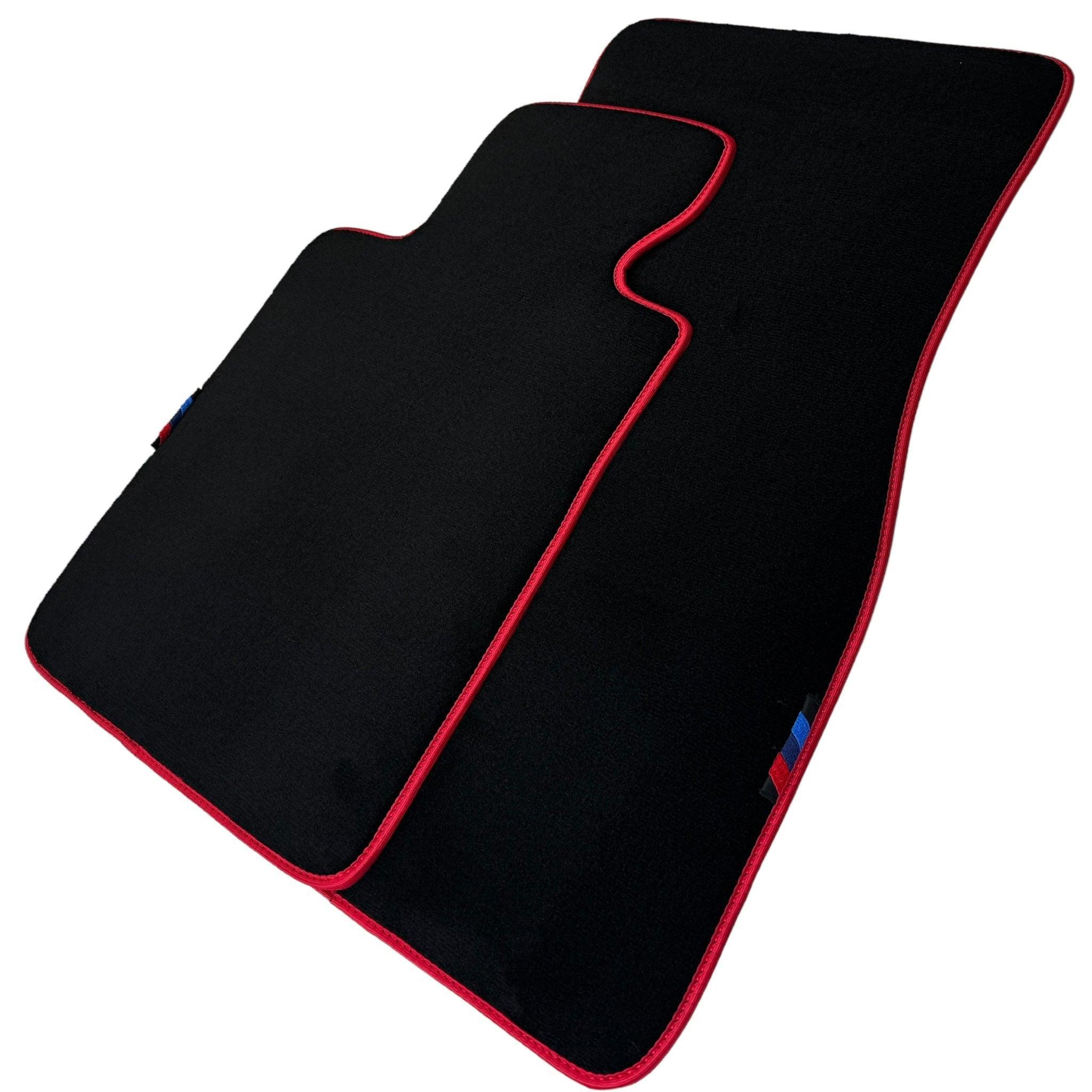 Black Floor Mats For BMW 5 Series F07 Gt | Red Trim - AutoWin