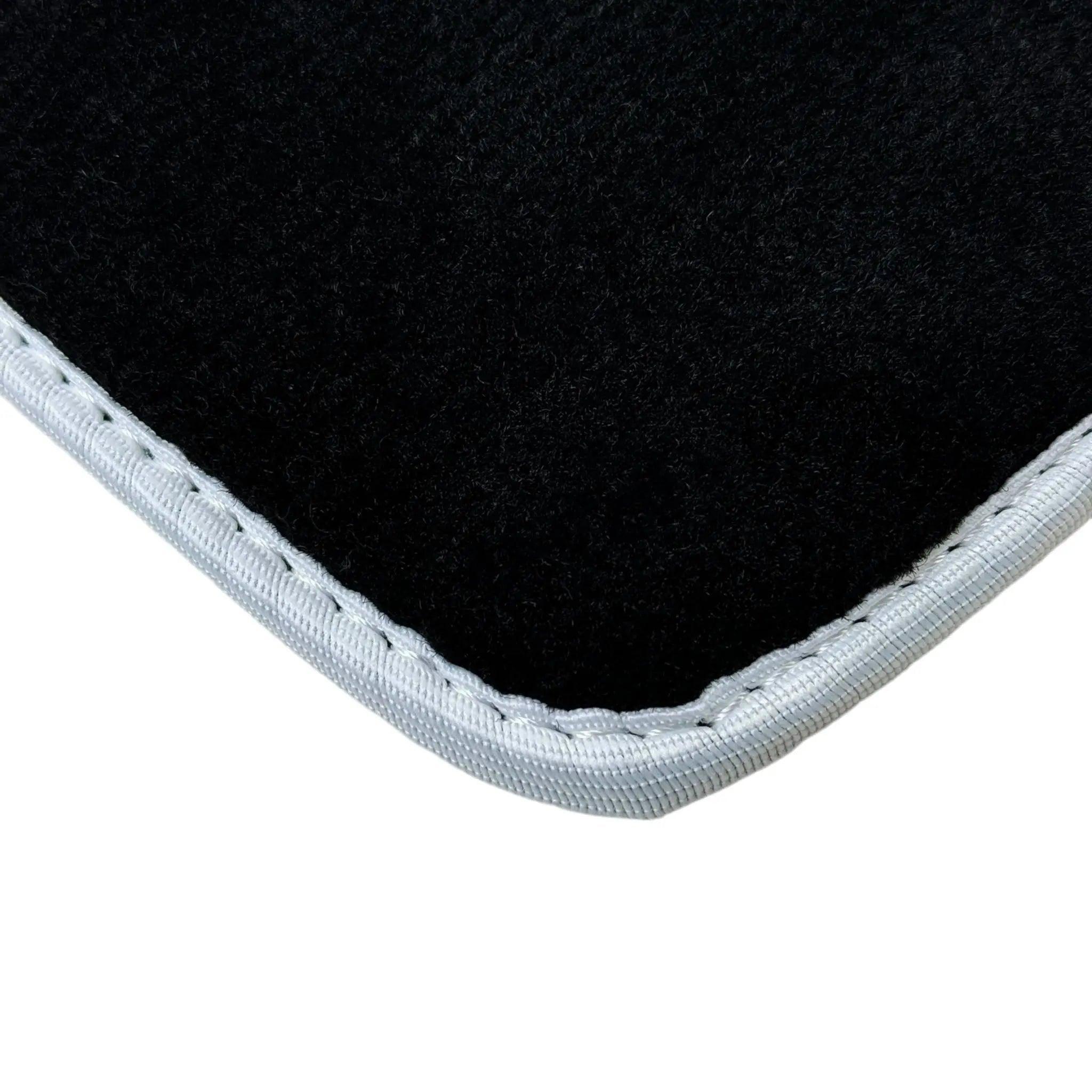 Black Floor Mats For BMW 5 Series F07 Gt | White Trim - AutoWin