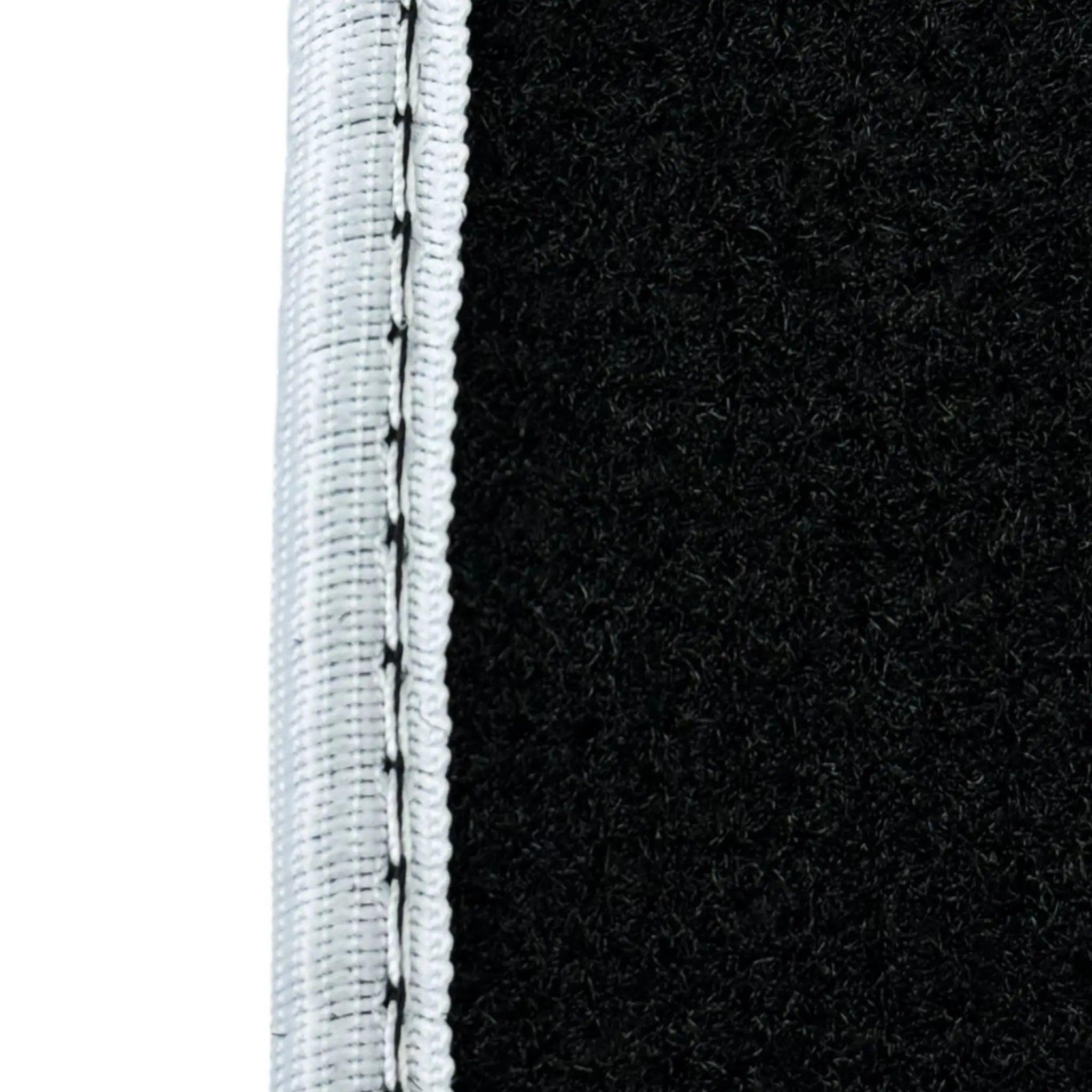 Black Floor Mats For BMW 5 Series F07 Gt | White Trim - AutoWin
