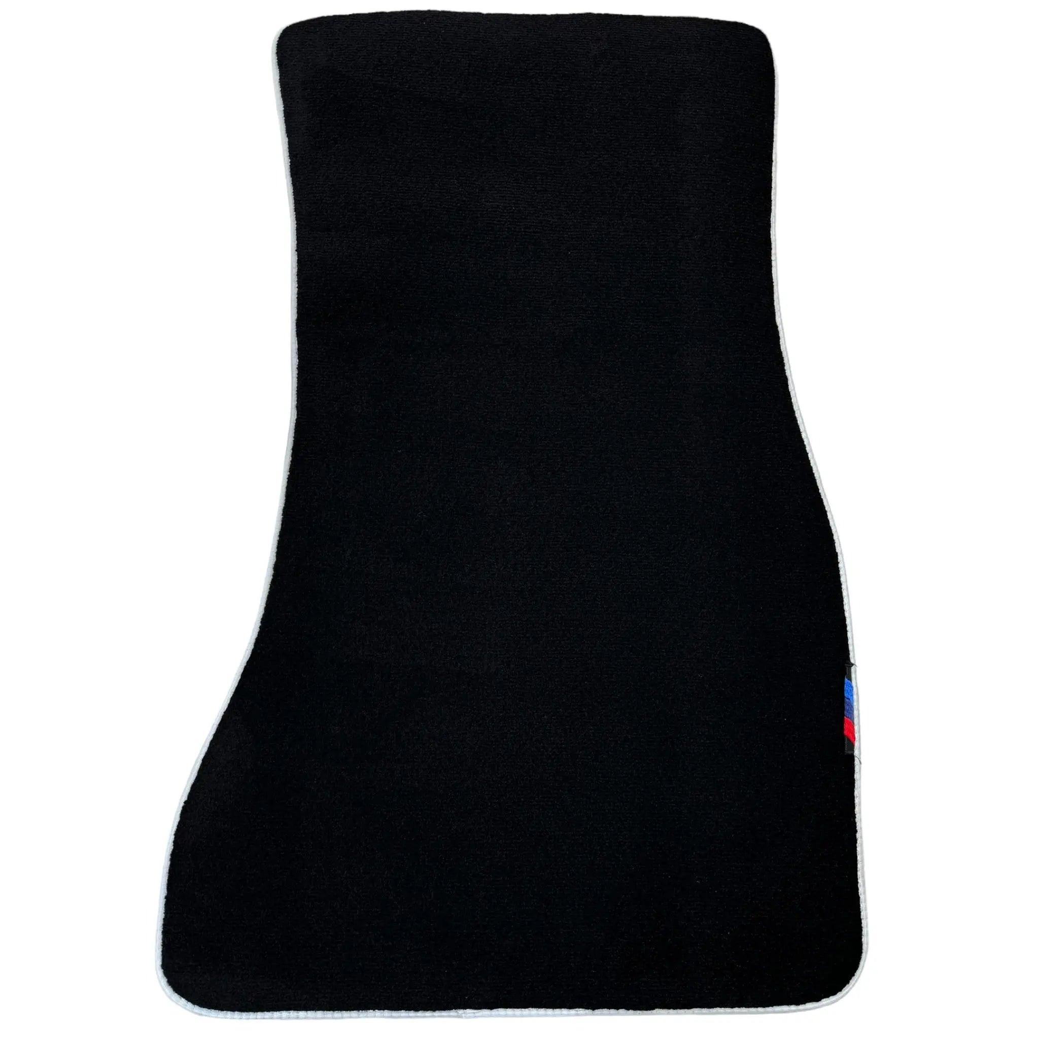 Black Floor Mats For BMW 5 Series F07 Gt | White Trim - AutoWin