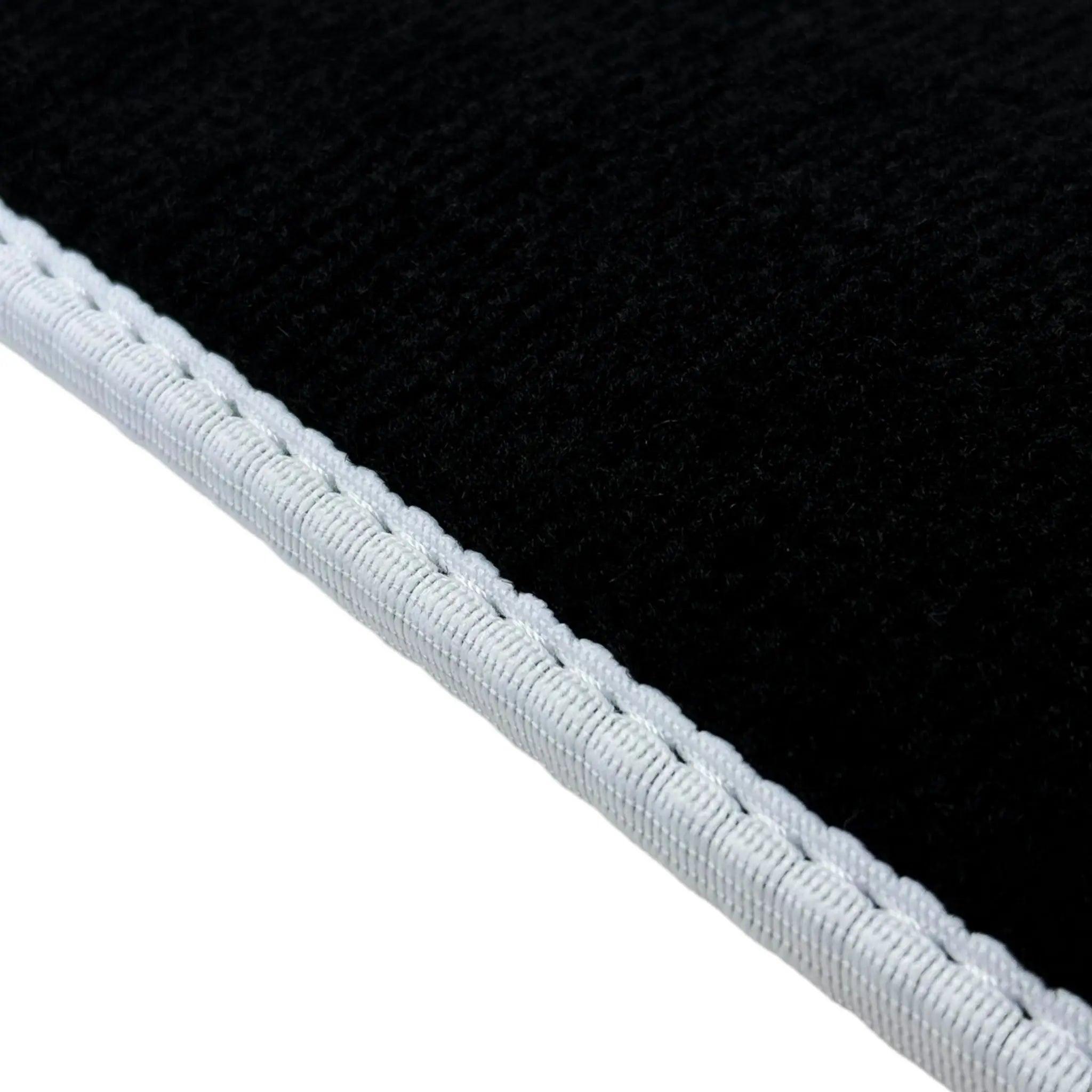 Black Floor Mats For BMW 5 Series F07 Gt | White Trim - AutoWin