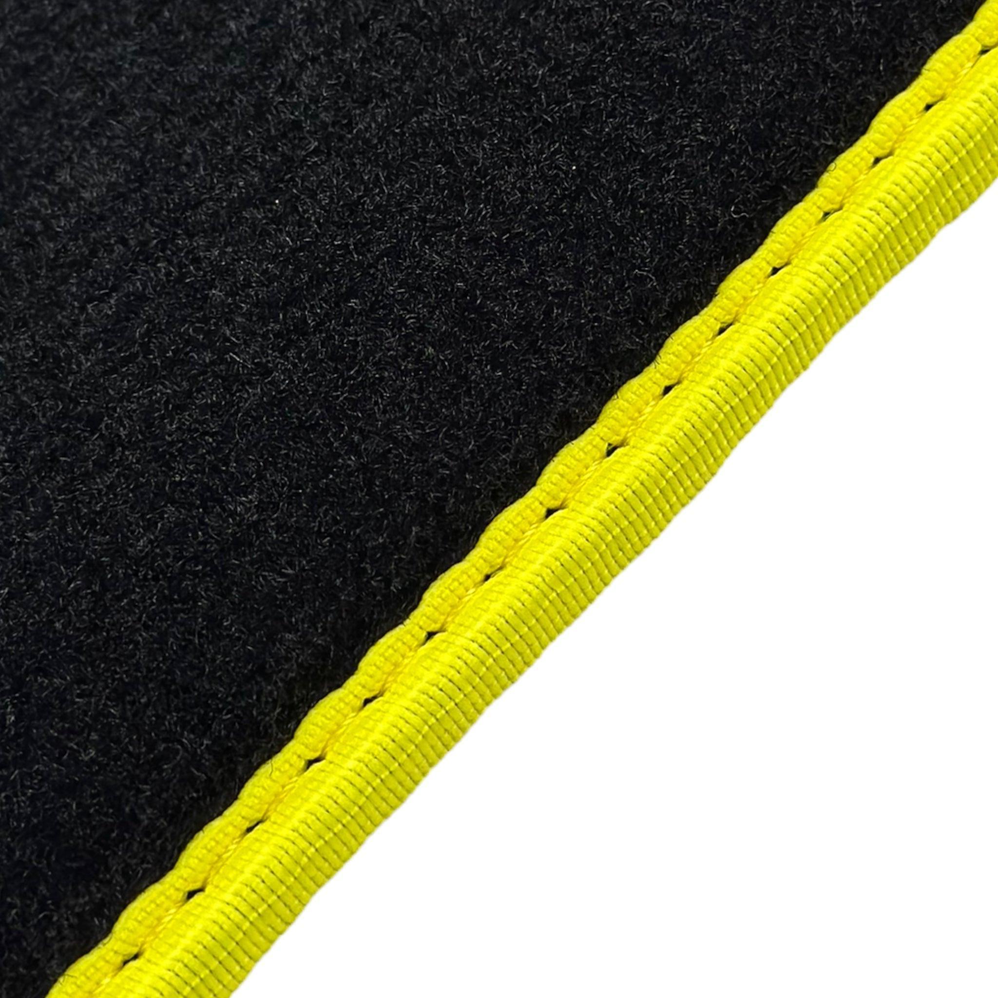 Black Floor Mats For BMW 5 Series F07 Gt | Yellow Trim - AutoWin