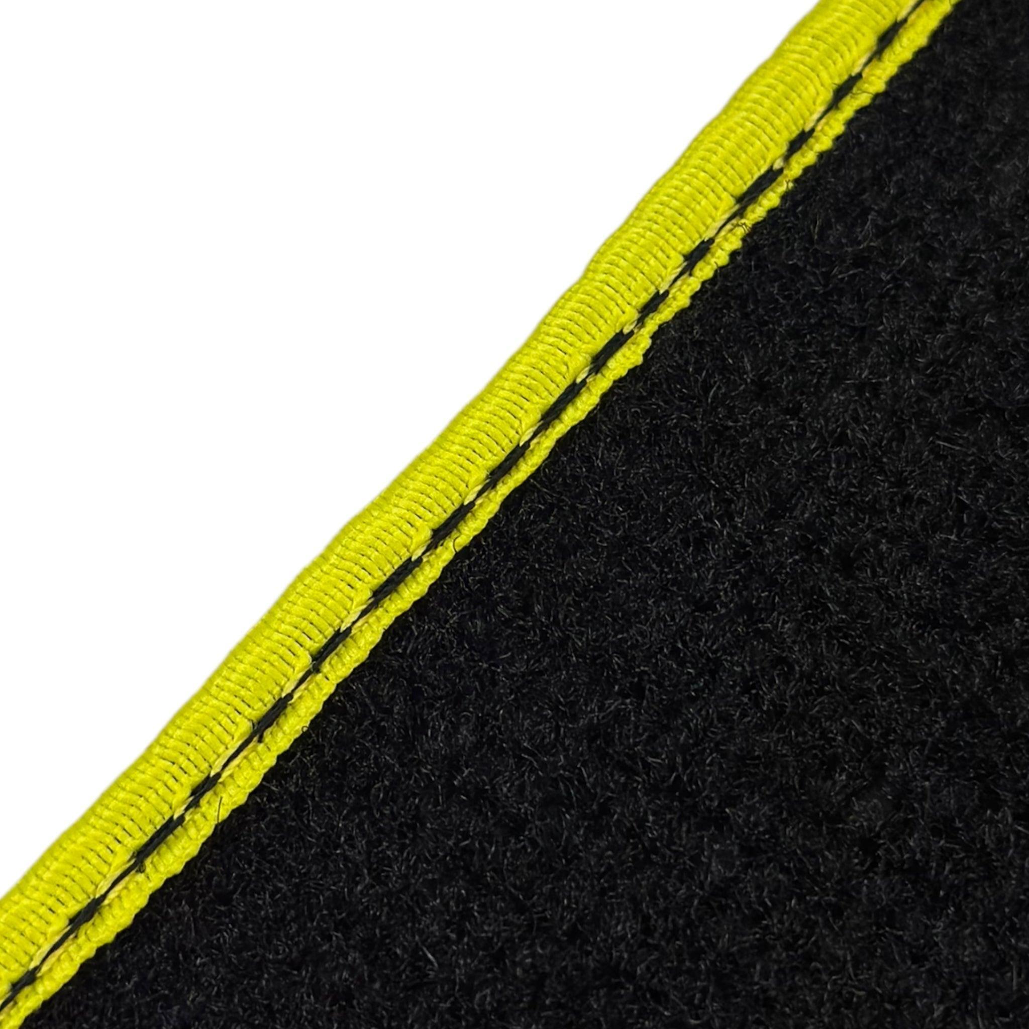 Black Floor Mats For BMW 5 Series F07 Gt | Yellow Trim - AutoWin