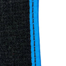 Black Floor Mats For BMW 5 Series F11 | Sky Blue Trim - AutoWin