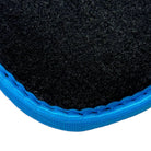 Black Floor Mats For BMW 5 Series F11 | Sky Blue Trim - AutoWin