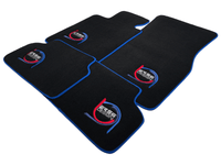Black Floor Mats For BMW 6 Series E24 Coupe ER56 Design Limited Edition Blue Trim - AutoWin