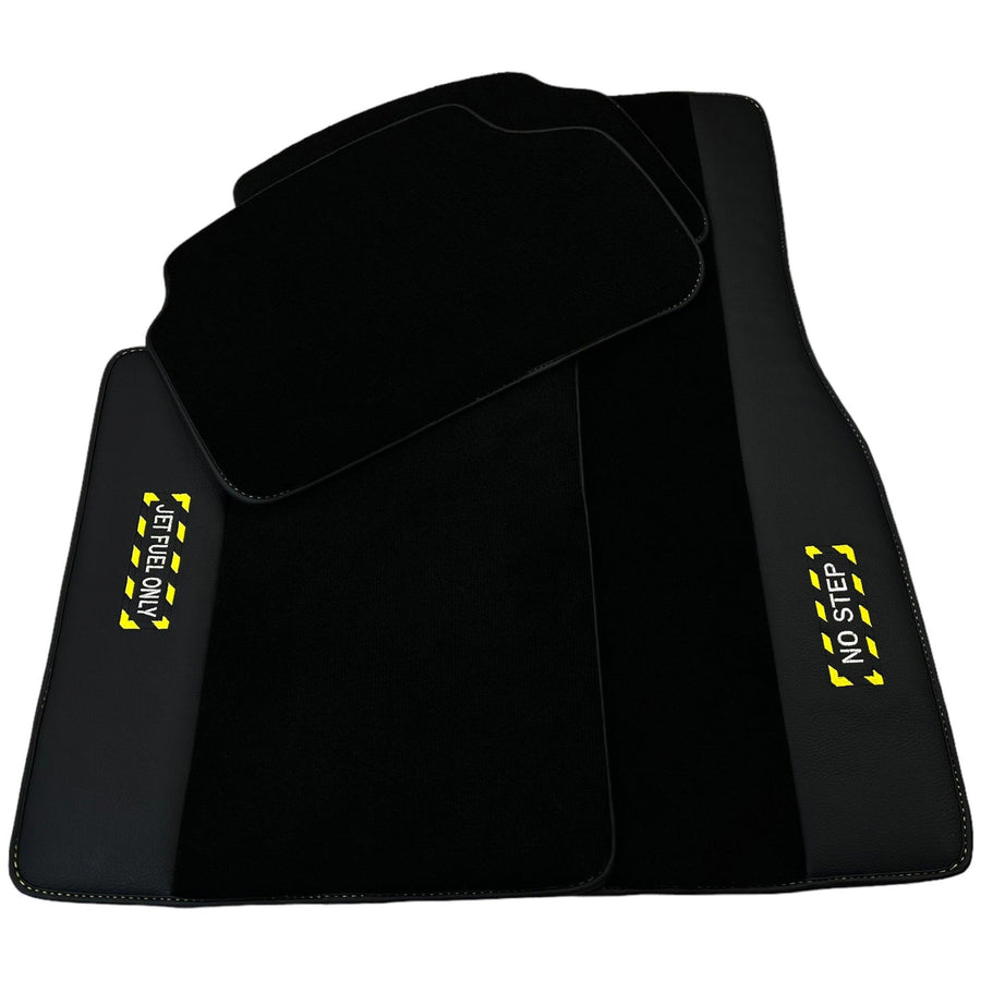 Black Floor Mats For BMW M4 Series F83 | Fighter Jet Edition AutoWin Brand - AutoWin