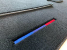 Black Floor Mats For BMW M8 Series Gran Coupe F93 With Color Stripes Tailored Set Perfect Fit - AutoWin