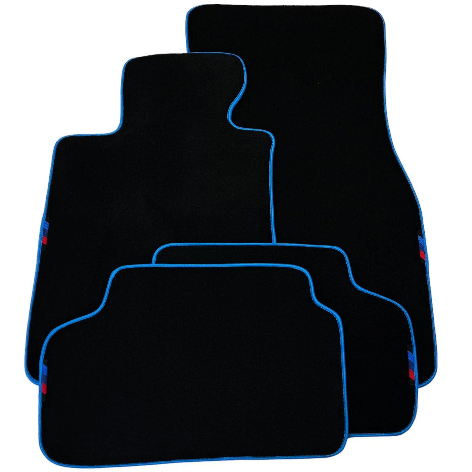 Black Floor Mats For BMW X3 Series F25 | Sky Blue Trim - AutoWin