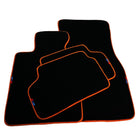 Black Floor Mats For BMW X5 Series F15 | Orange Trim - AutoWin
