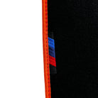 Black Floor Mats For BMW X5 Series F15 | Orange Trim - AutoWin