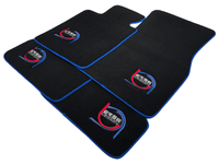 Black Floor Mats For BMW X5M F85 SUV ER56 Design Limited Edition Blue Trim - AutoWin