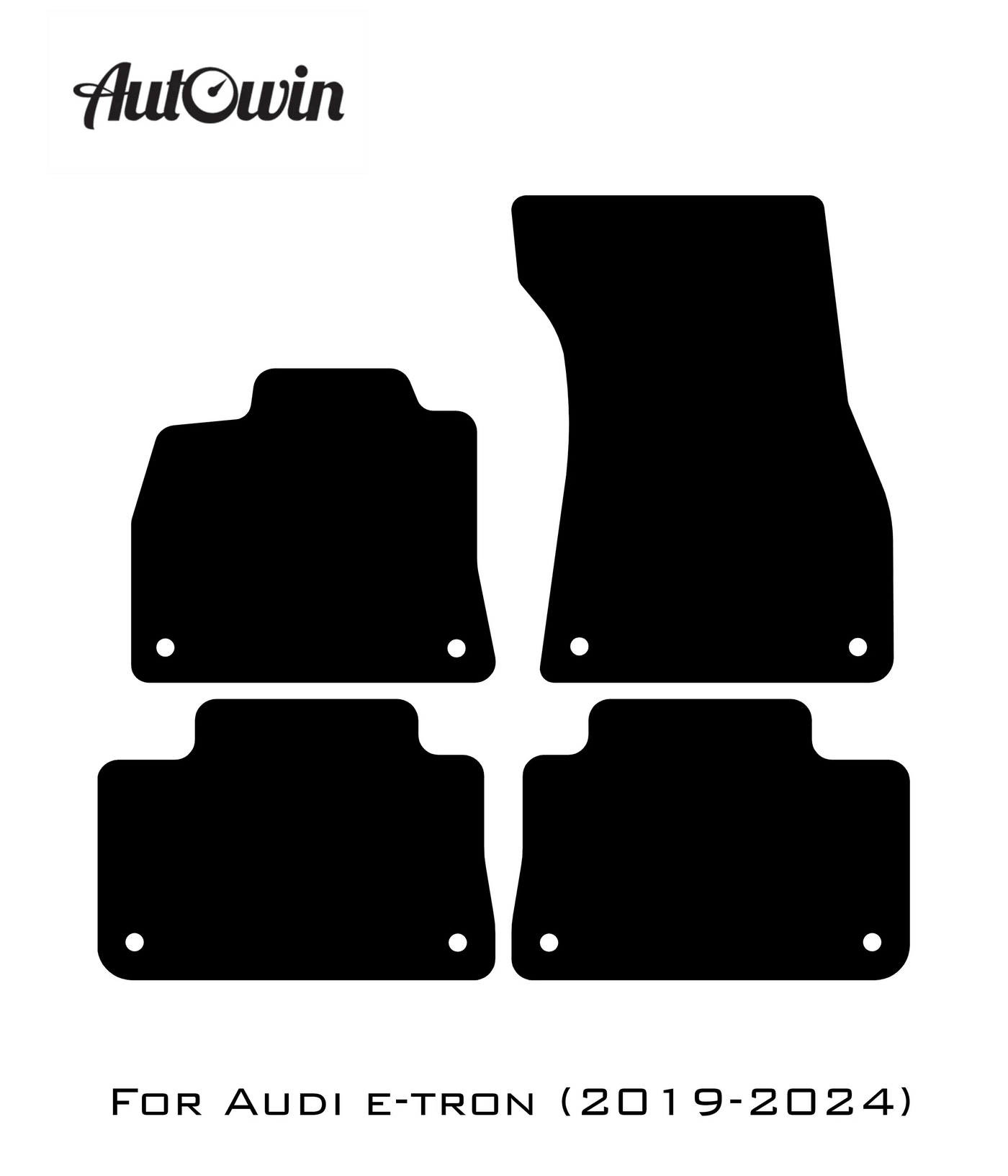 Black Floor Mats for e-tron (2019-2024) | Fighter Jet Edition - AutoWin