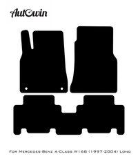 Black Floor Mats For Mercedes Benz A-Class W168 (1997-2004) | Fighter Jet Edition - AutoWin