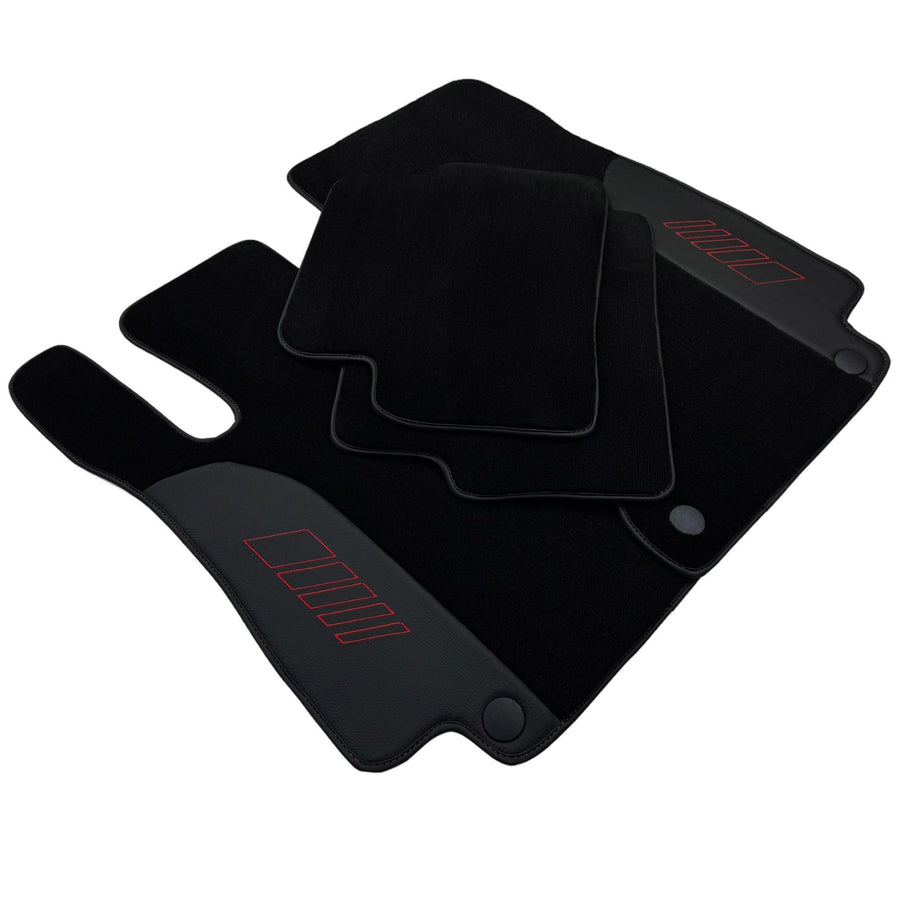 Black Floor Mats For Mercedes Benz A-Class W177 Hybrid (2019-2023) | AutoWin Edition - AutoWin