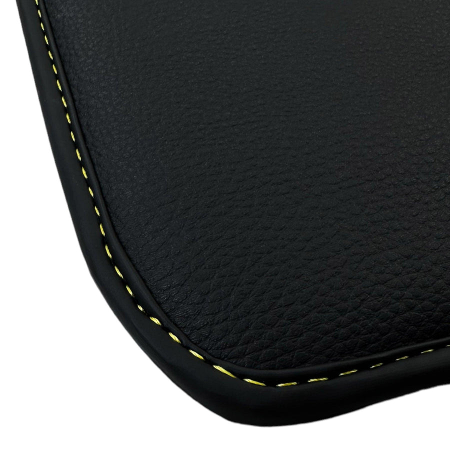 Black Floor Mats For Mercedes Benz C-Class C205 Coupe Facelift (2018-2023) | Fighter Jet Edition - AutoWin