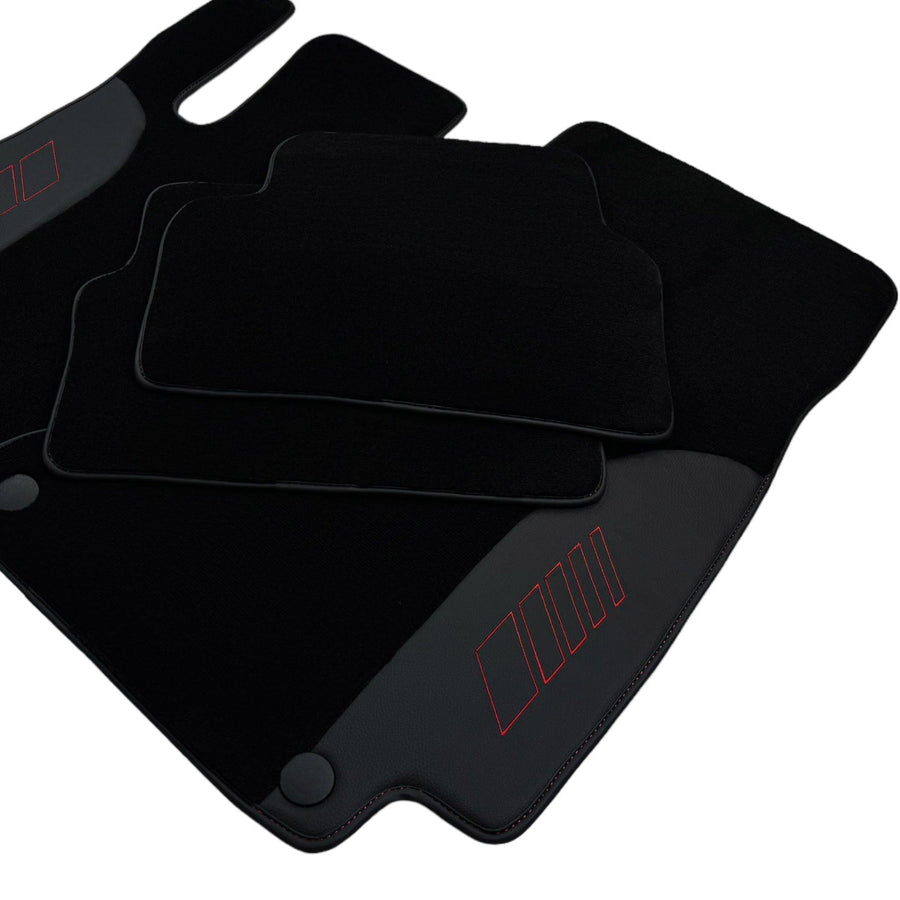 Black Floor Mats For Mercedes Benz C-Class W206 Sedan (2021-2023) | AutoWin Edition - AutoWin