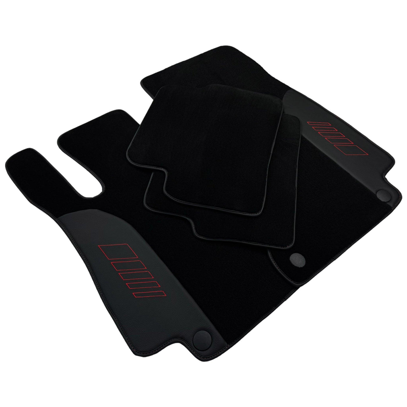 Black Floor Mats For Mercedes Benz CLK-Class C209 Coupe (2002-2009) | AutoWin Edition - AutoWin