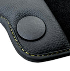 Black Floor Mats For Mercedes Benz CLK-Class C209 Coupe (2002-2009) | Fighter Jet Edition - AutoWin