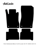 Black Floor Mats For Mercedes Benz CLS-Class C219 (2004-2010) | Fighter Jet Edition - AutoWin