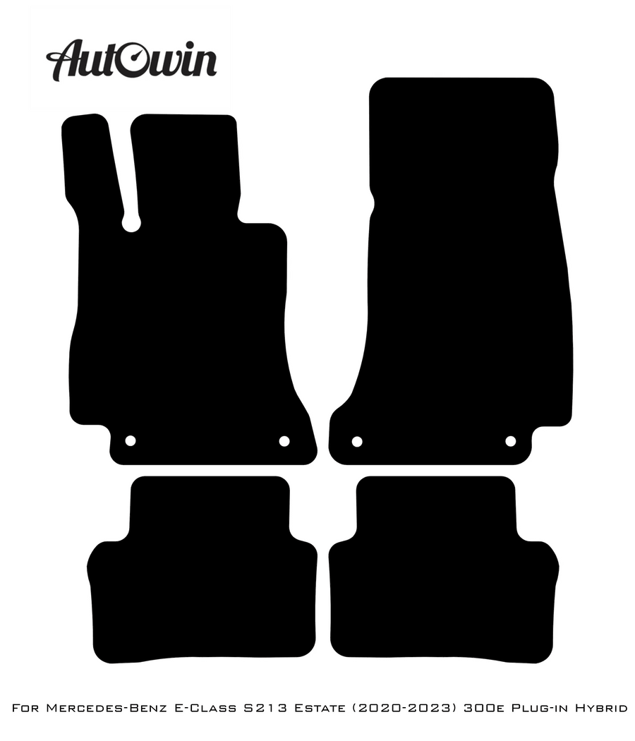 Black Floor Mats For Mercedes Benz E-Class S213 Estate (2020-2023) Hybrid | AutoWin Edition - AutoWin