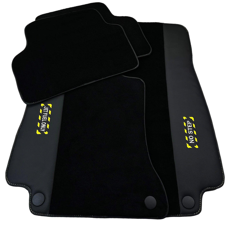 Black Floor Mats For Mercedes Benz E-Class W124 Sedan (1985-1995) | Fighter Jet Edition - AutoWin