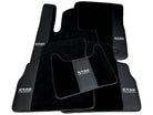 Black Floor Mats For Mercedes-Benz G Class 2019-2022 W463 With Leather Borders ER56 Design - AutoWin