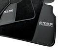 Black Floor Mats For Mercedes-Benz G Class 2019-2022 W463 With Leather Borders ER56 Design - AutoWin
