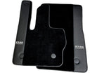 Black Floor Mats For Mercedes-Benz G Class 2019-2022 W463 With Leather Borders ER56 Design - AutoWin