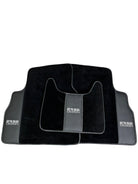Black Floor Mats For Mercedes-Benz G Class 2019-2022 W463 With Leather Borders ER56 Design - AutoWin