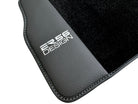 Black Floor Mats For Mercedes-Benz G Class 2019-2022 W463 With Leather Borders ER56 Design - AutoWin