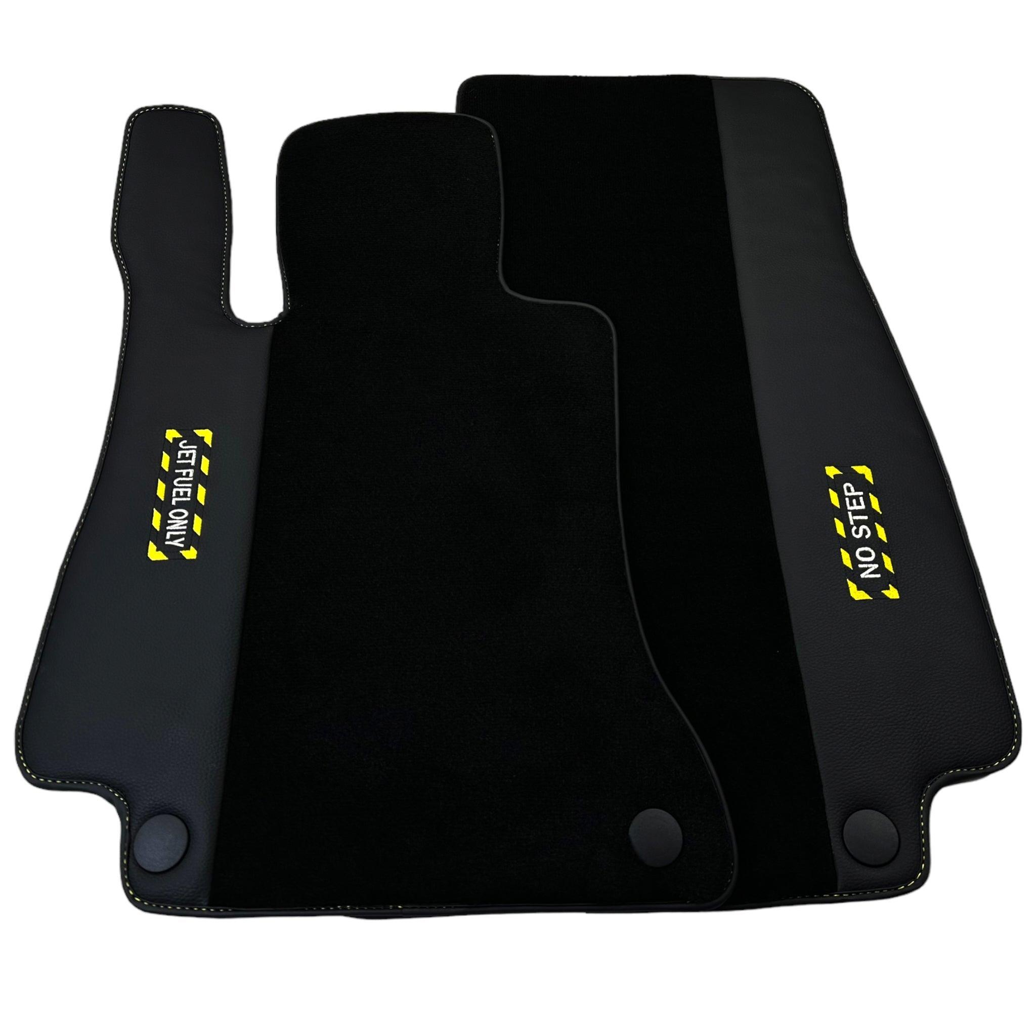 Black Floor Mats For Mercedes Benz GLE-Class C167 Coupe (2020-2023) | Fighter Jet Edition - AutoWin
