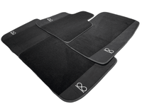 Black Floor Mats for Rolls Royce Shadow 1965-1977 Fluorescent - AutoWin