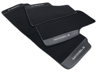 Black Floor Mats For Tesla Model S With Carbon Fiber Leather - AutoWin