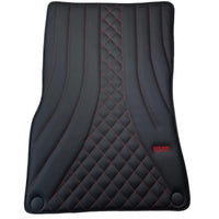 Black Leather Floor Mats For Mercedes Benz E-Class W210 Sedan (1995-2002) | ER56 Design - AutoWin
