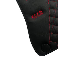 Black Leather Floor Mats For Mercedes Benz E-Class W210 Sedan (1995-2002) | ER56 Design - AutoWin