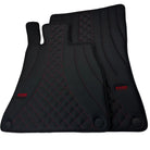Black Leather Floor Mats For Mercedes Benz E-Class W210 Sedan 4Matic (1995-2002) | ER56 Design - AutoWin