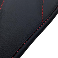 Black Leather Floor Mats For Mercedes Benz GLC-Class X253 SUV (2015-2019) | ER56 Design - AutoWin