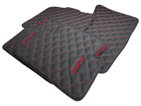 Black Leather Floor Mats for Porsche Macan GTS - AutoWin