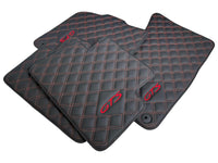 Black Leather Floor Mats for Porsche Macan GTS - AutoWin